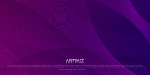Premium colorful wavy lines abstract background with gradient dark purple soft color on background. Eps10 vector
