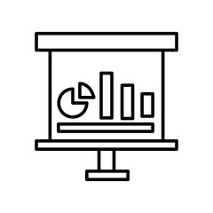 Presentation billboard sign icon. infographic chart symbol. Modern, simple flat vector illustration for web site or mobile app.eps