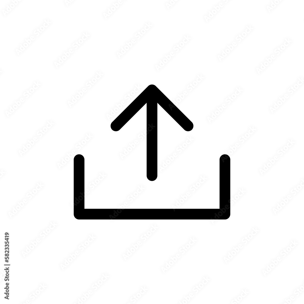 Poster upload vector symbol, simple flat vector illustration for web site or mobile app.eps