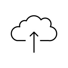  Upload vector icon, cloud storage symbol. Modern flat illustration on white background..eps