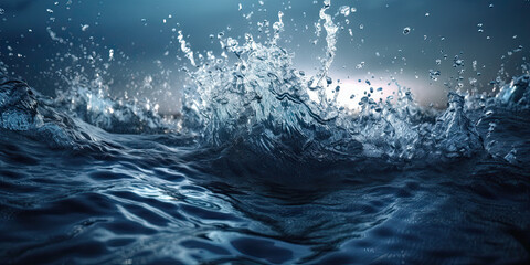 Ocean Water Splash, Generative AI