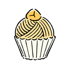 手描きのモンブランイラスト