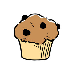 手描きのマフィンイラスト