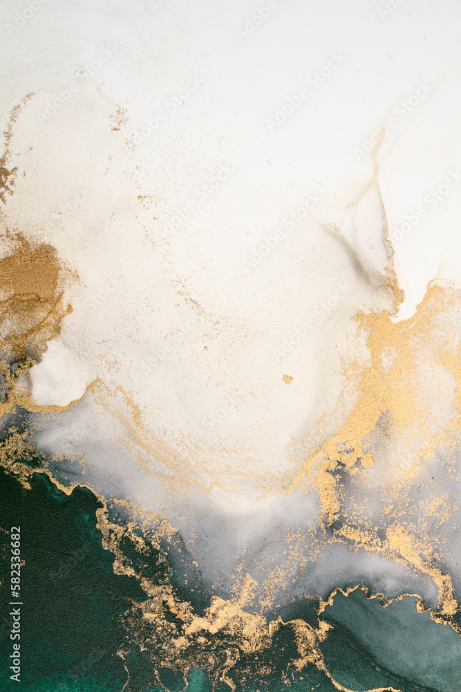 Poster marble ink abstract art from exquisite original painting for abstract background . painting was pain