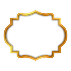 golden eid mubarak frame. for the theme of the month of Ramadan
