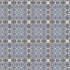 Seamless Style Floral Template Art Urban Textile Concept Print Background Graphic Simple Retro Tile Fabric Cover Vintage Halftone Shape Backdrop Wallpaper Design Texture Geometric Pattern