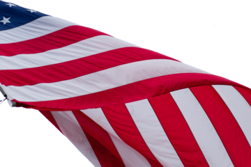 isolate red and white stripes from American flag against a blank background