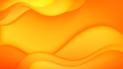 Abstract Gradient Orange Yellow liquid background. Modern background design. Dynamic Waves. Fluid shapes composition. Fit for website, banners, brochure, posters