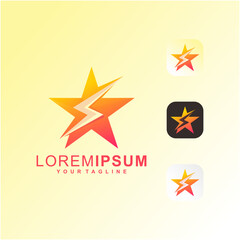 Awesome Flash Star Premium Logo Vector