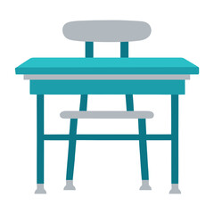 green school desk and chair