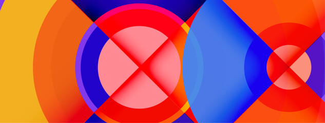 Obraz premium Circle trendy minimal geometric abstract background. Vector Illustration For Wallpaper, Banner, Background, Card, Book Illustration, landing page