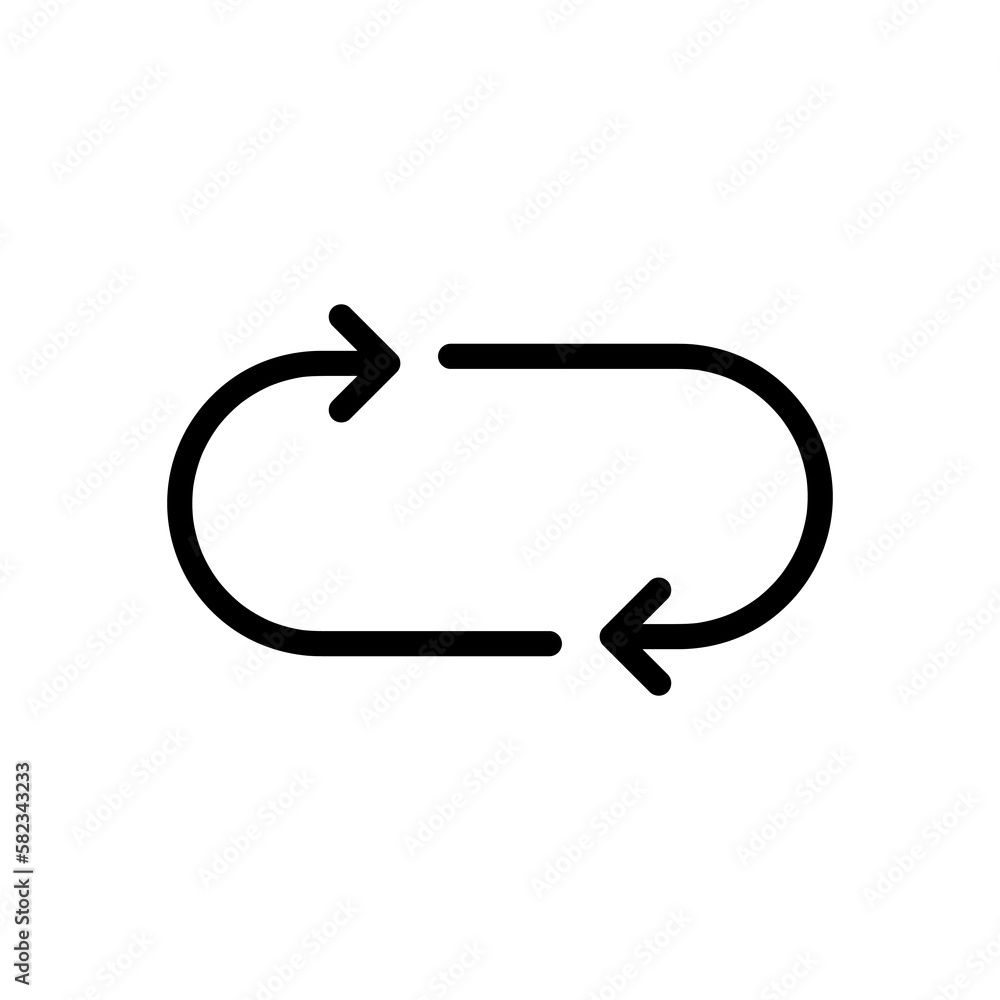 Aufkleber change vector icon, arrow symbol flat vector illustration for web site or mobile app..eps