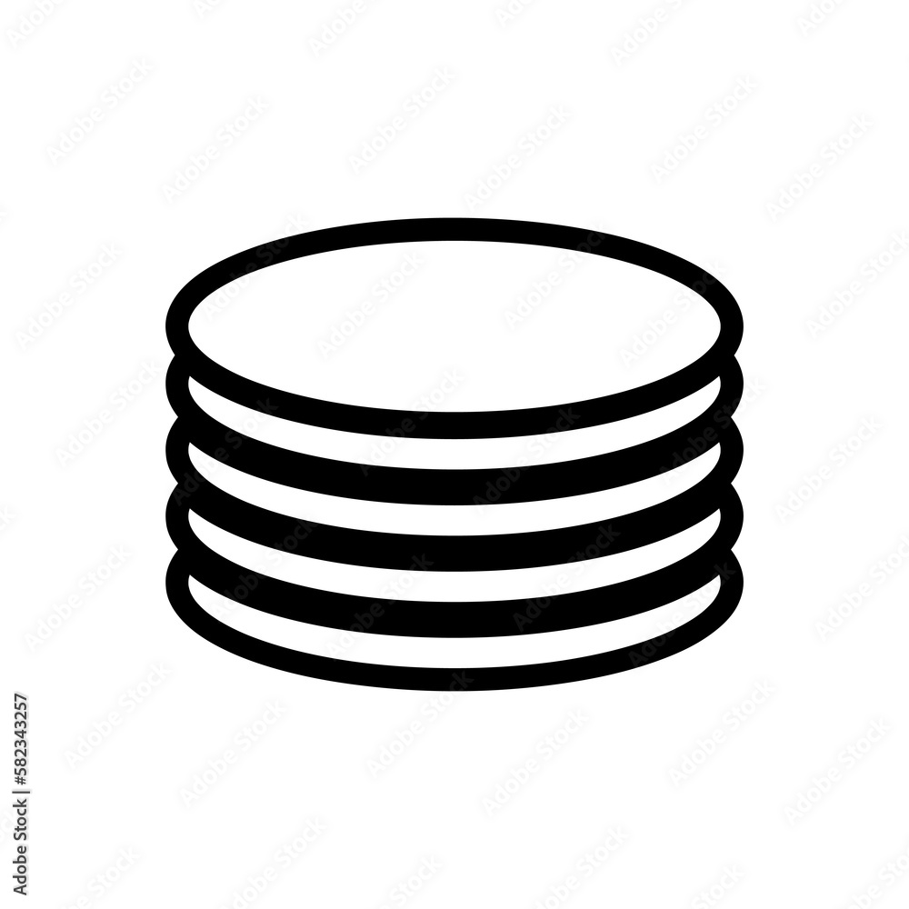 Poster database vector icon, server storage illustration on white background..eps
