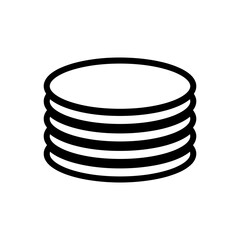Database vector icon, server storage illustration on white background..eps