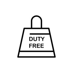 Duty free beg symbol flat illustration on white background..eps