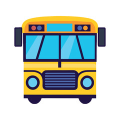 yellow schoolbus front transport