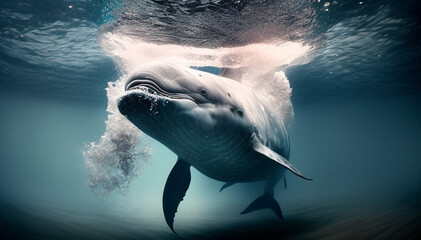 swimming dolphin HD wallpaper