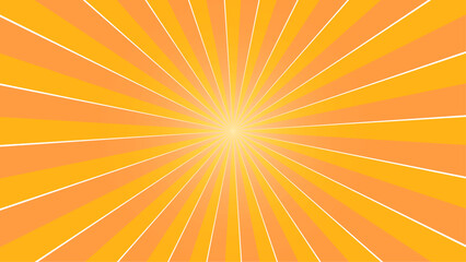 Sunburst Design Background Wallpaper Orange