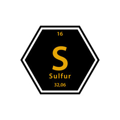 Periodic table gold icon vector logo design template