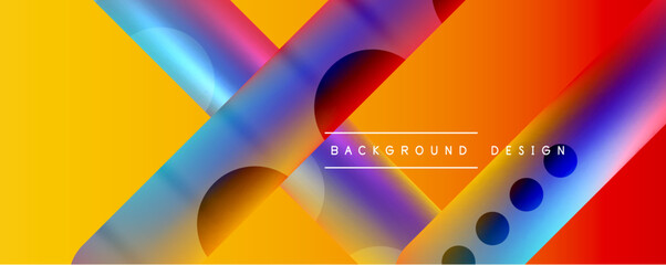 Round shapes and lines with fluid gradients abstract background. Vector illustration for wallpaper, banner, background, leaflet, catalog, cover, flyer