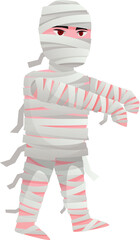 Halloween character kid cartoon in Halloween bandage costume