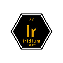 Periodic table gold icon vector logo design template