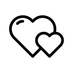 Hearts icon. Vector isolated illustration