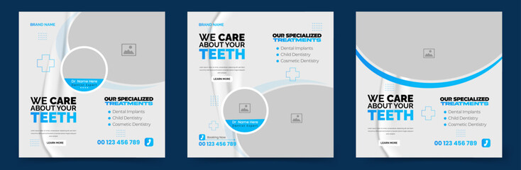 Healthcare social media post for hospital clinic promotion
