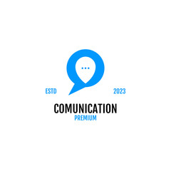 Vector location chat logo design illustraion idea