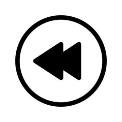 Rewind icon. flat illustration of rewind vector icon for web
