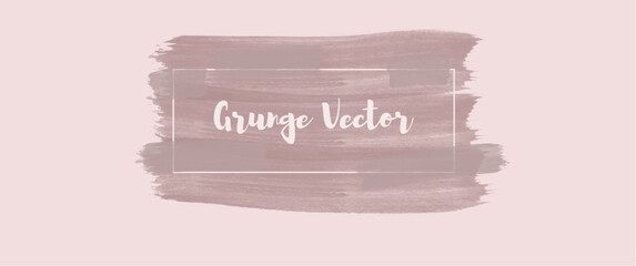 Abstract ink or watercolor grunge line brush over a rectangle stroke, grunge eps vector. Suitable for banner, background, typography.