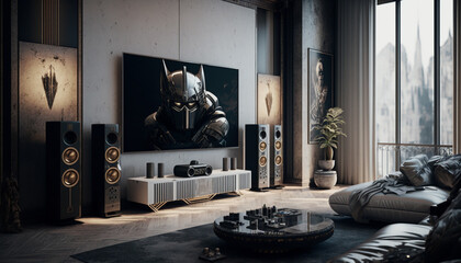 Incorporating high-tech entertainment system. Generative AI