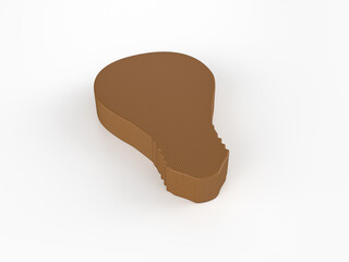 Perforated leather bulb symbol