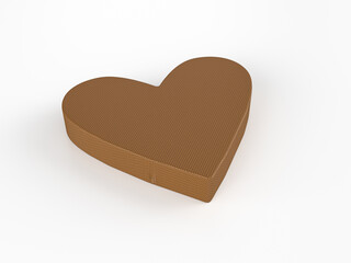 Perforated leather heart symbol