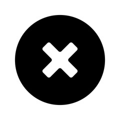 Cross icon. Vector isolated illustration