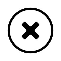 Cross icon. Vector isolated illustration