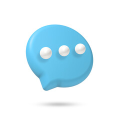 Blue social bubble symbol illustration