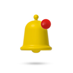 Yellow social media bell icon