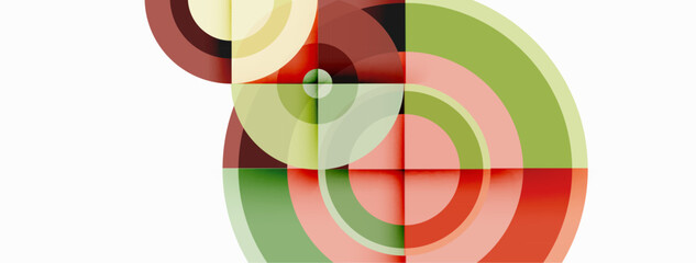 Obraz premium Circle trendy minimal geometric abstract background. Vector Illustration For Wallpaper, Banner, Background, Card, Book Illustration, landing page