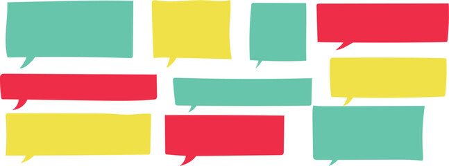 使いやすくてかわいい手書きのふきだし　セット　　左