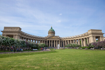 Obraz premium Cathedral of the Kazan Icon of the Mother of God in the early May morning, Saint Petersburg