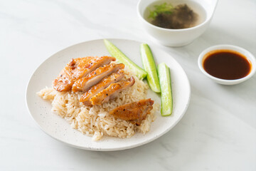 Grilled Chicken with Steamed Rice