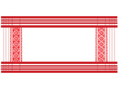 gamosa or gamusa from assam.gamosa textile pattern. gamosa or gamusa is an article of significance for the indigenous people of Assam, India. It is generally a white rectangular piece of cloth  vector