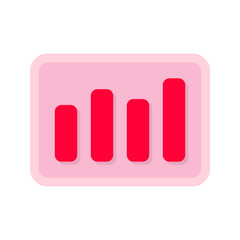 Stats icon. Vector isolated illustration