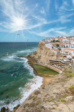 Azenhas do Mar, Colares, in Portugal, village perched on the cliffs
