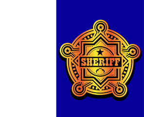 illustration badge sheriff vector design