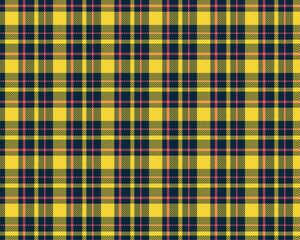 Yellow-blue plaid. Vector illustration for fabric or paper print.
