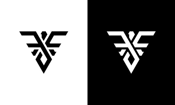 letter synbol F falcon line minimalist modern logo