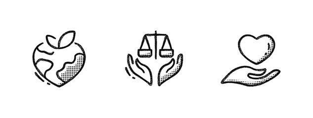 Fair Trade icon. Ethical trade practices and social justice.