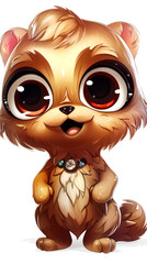 Fototapeta premium Sweet & Adorable Cute Baby Hedgehog Cartoon Character Generative AI Digital Illustration Part#180323